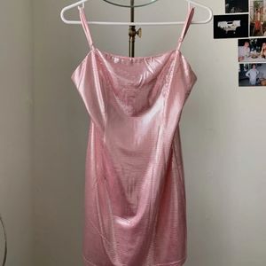 NWT Revolve Superdown Metallic Pink Mini Dress